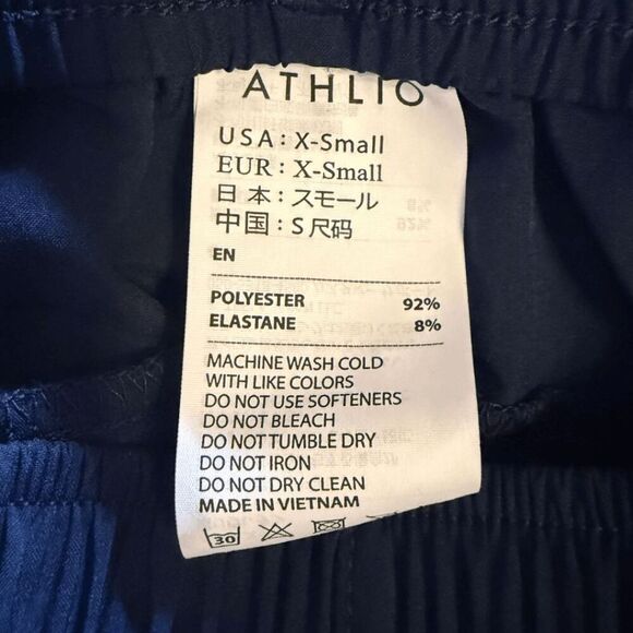 Athlio Men's Elastic Waist 4" Inseam Drawstring Running Shorts Blue Size XS - Picture 3 of 7